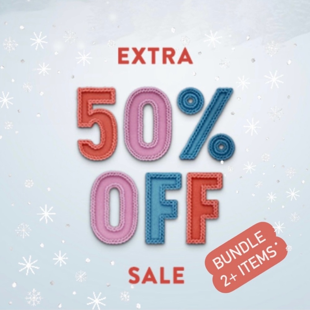 50% OFF!! Discount when you like or bundle two or more items. 50% OFF!!